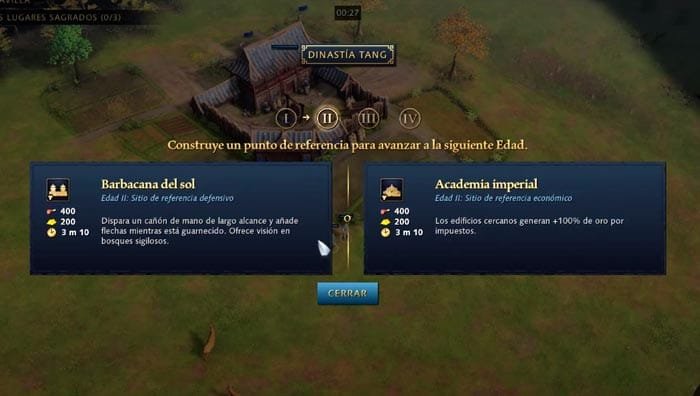 Cómo avanzar de edad en Age of Empires 4, construcción de puntos de referencia