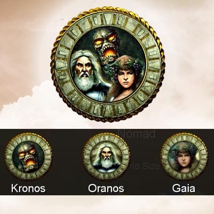 Dioses Atlantes en Age of Mythology: Cronos, Urano y Gea