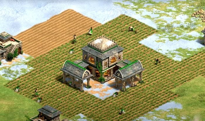 Granjas y recolección de alimento en Age of Empires II